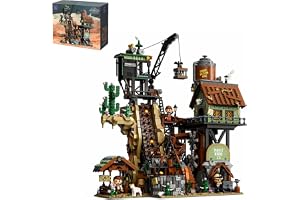 PANTASY GBC Guldrush Gruvbyggsats, Vilda Västerns Guldbyggnad, Motoriserad Kulmekanism Diorama med Växellåda, Type-C-matad In