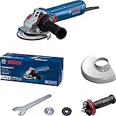 Bosch Professional GWS 12-125 S Avu&ccedil; Taşlama Makinesi-Devir Ayarlı (1.200 W, Disk &Ccedil;apı: 125 mm, 2.800-11.000 dev/dak)