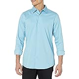 Amazon Essentials Camicia Elegante Elasticizzata a Manica Lunga vestibilità Slim Uomo