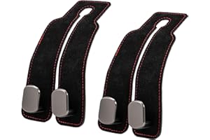 LONGRAY Car Seat Back Storage Hooks (2PCS) Auto Seat Hook Hangers for Purse Umbrellas Bags (Black)