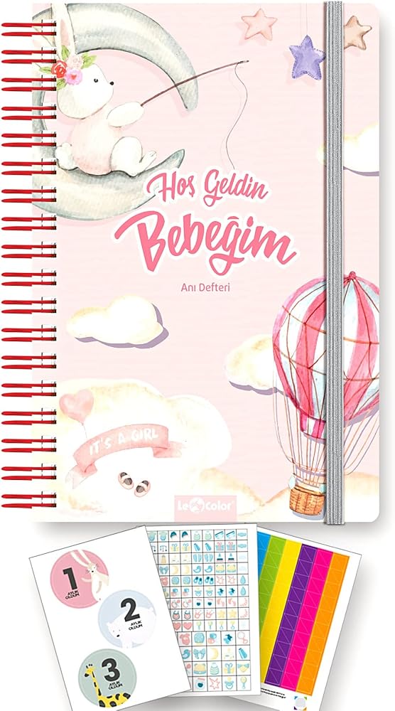 LE COLOR Bebek Anı ve Anne Hamile Albümü Kız+ 241 Sticker