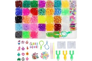COEAYO Loom Bands Kit - 2600+ 23 Colors, DIY Weaving Loom Bands Bracelet Making Kit for Kids Perfect Christmas & Birthday Gifts for Girls/Boys