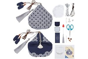 FREEBLOSS Kit de Sashiko Sashiko - Kit de costura a mano con suministros completos de Sashiko, kit de punto de cruz japonés, kit de bordado para principiantes para adultos