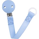 Babynova Pacifier Chain with Fabric Strap, Clip and Silicone Ring &ndash; Pacifier Holder for Babies &ndash; Compatible with Any Pacifier