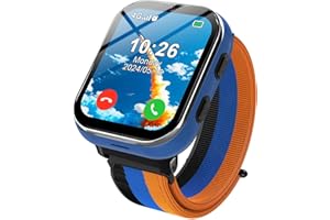 PTHTECHUS Smartwatch dla dzieci 4G, zegarek dziecięcy z funkcją połączenia telefonicznego, kilka stylów pulpitu do wyboru, dwukierunkowe połączenia, aparat, MP3, SOS, karta edukacyjna, prezent dla