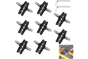 JIHXYER 16 pastiglie freno per bicicletta, pastiglie freno a V per MTB, bicicletta (nero)