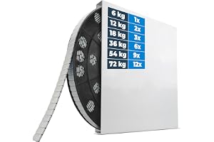 HASKYY 6 kg rollbalanseringsvikter 1200 x 5 g 12 x 5 g självhäftande stång med skalning