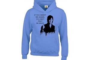 Crown Designs If You Shoot Me Again Daryl Silhoette Zombie TV Show Inspired Gift Unisex Hoodies for Men, Women & Teenagers
