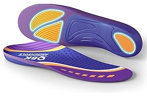 ‎QBK QBK Orthopädische Einlegesohlen Plattfuß Einlagen Fersensporn Damen Gel Einlegesohlen Herren Plantarfasziitis Fersenpolster Schmerzlinderung Stoßdämpfender M