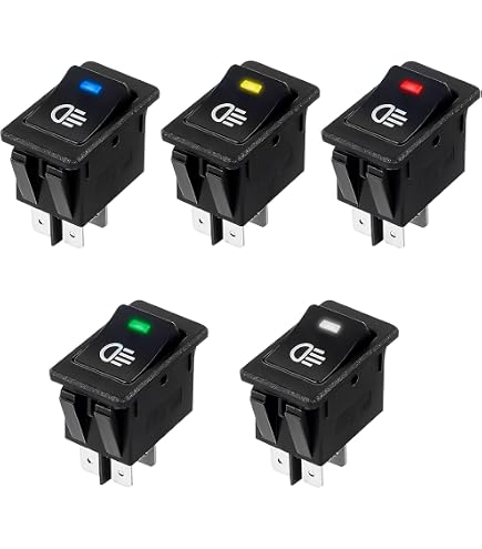 PYNQ 12V LED Interrupteur Inverseur une Bascule RONDE Rocker ON-OFF