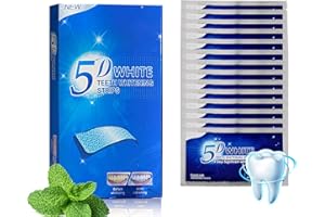 Lamkrtlp 28PCS White Stripes, Bleaching Zähne Stripes, Teeth Whitening, Whitening Strips, Zähne Bleaching Strips für Weiße Zähne Gegen Gelbe Zähne, Rauchflecken, Schwarze Zähne
