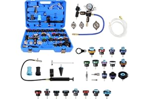 ‎X-UP Kühlsystem Entlüftungsgerät & Kühlsystem Abdrückgerät 33tlg Diagnose Satz – Kühlsystem Drucktester Set, Kühlwasser Abdrückgerät, Kühlwasser Messgerät & Kühlmittel Tester – Lecksucher Profi Werkzeug