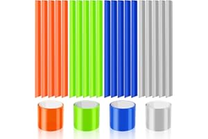 BOOHO Bohoray 24 Pezzi Bracciale Riflettente, Bracciali Sportivi Riflettenti ad Alta visibilità, Bande Catarifrangenti per Ciclismo, Jogging, Escursionismo, Corsa Notturna, Adulti