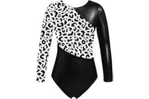 Alvivi Maillot de Danza Gimnasia para Niña Body Ballet de Manga larga Leotardo de Gimnasia de Patinaje Artístico Ropa de Deportiva Yoga 5-16 años