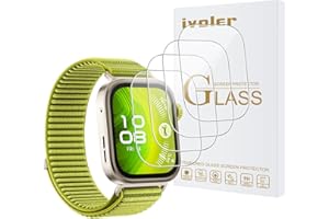 ivoler 4 szt. Ochraniacz Ekranu do Huawei Watch Fit 4 Pro, szkło hartowane odporne na zarysowania, twardość 9H, ochrona przed odciskami palców, przezroczyste HD, bez pęcherzyków powietrza