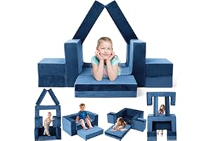 Gilire 2025 Neuestes Spielsofa | Spielsofa für Kinder | Kindersofa aus 7 Schaumstoff Bausteine, Flexibel Kombinierbare Kinder Couch Modulares Spielsofa zum Spielen, Kreativsein, Schlafen