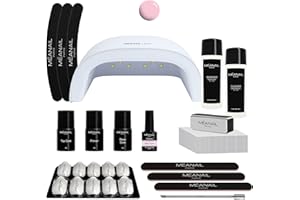 MEANAIL Paris - Marque française - Kit manucure - Complet - Vernis semi permanent - Lampe LED - Vernis à Ongles - 1 Base Coat - 1 Top Coat - 1 Primer - Cruelty Free - Vegan - Kit Unic