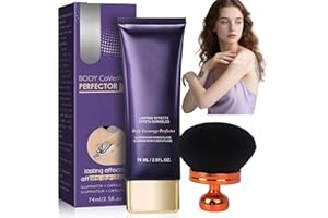 XINRONGDA Body Coverage Perfector, All over Complexion Perfector with Extra Large Body Makeup Brush, Tattoo Cover up Cream, Waterproof Makeup Leg Foundation, Sweat-Proof Coverage Concealer for Women