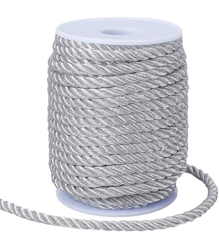 PH PandaHall Corde Rouge Or De 5mm, Cordon Torsadé De 18m