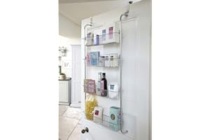 Taylor & Brown® 4 Tier Chrome Over Door Hanging Kitchen Bathroom Storage Rack Shelves