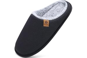 ONCAI Zapatillas Casa Hombre Espuma de Memoria Algodón con Pantuflas de Estar de Imitación Forro de Sintética para Invierno Interiores y Exteriores Suela de Goma Antideslizante EU Talla 40-49