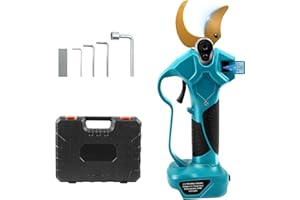 PANTHEM Akku Elektrische Astschere Gartenschere Drahtlose 65mm Kompatibel mit Makita 18V mit Bürstenlosen Motor LCD-Display zum Beschneiden von Bäumen und Obstbäumen（ohne Akku)