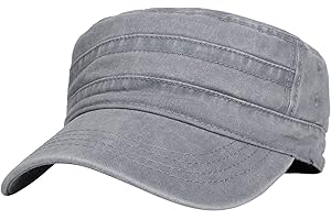 Jarseila Casquette Militaire Homme Vintage Chapeau Army avec Visière Chapeau de Cadet Coton Casquette de Baseball Femme, Printemps Été