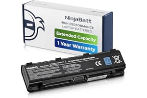 NinjaBatt Akku für Toshiba PA5024U-1BRS PABAS260 Satellite C850 C850D C855 C870 L850 L855 L870 P850 PABAS262 PA5109U-1BRS PA5026U-1BRS - Hohe Leistung [6 Zellens/4400mAh/48wh]