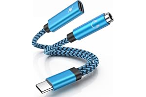 VEDFOAD USB C Kopfhörer Adapter und Laden,2-in-1 Type C auf 3.5mm Klinke Adapter,USB C zu 3.5mm Klinke Schnellladung Aux Audio Adapter für Samsung Galaxy A54 A55 A53 A34 A23 A33 A14 S24 S23 S22,Google Pixel