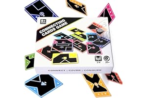GENERIC Connecting Card Game, Fast-Paced Strategic Shape Matching Game, Connect, Cover & Conquer to Win, Game Nights Birthday Party Camping Travel Board Game for 2-6 Players, Ages 8+