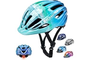 Exclusky Casque Velo Enfant Pat Patrouille Casque Velo Visiere Casque Velo Lumineux Casque Velo Fille Protecteur de Cyclisme Skate Roller Planches à Route Sport (Âge 5-13 Ans)