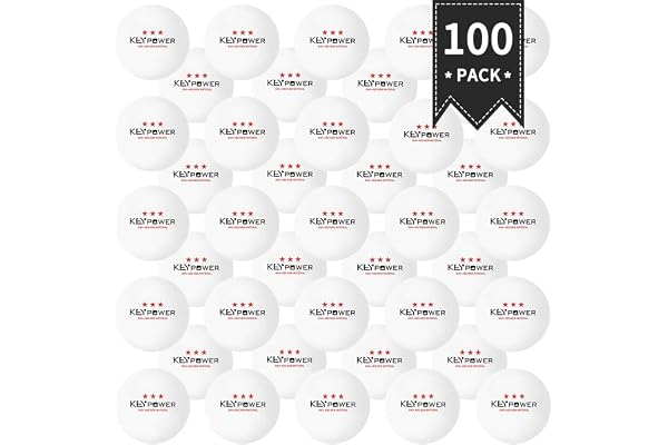 ENG Lot de 100Pcs Ping-Pong Balles de Tennis de Table en résine ABS 40 mm 3 étoiles pour Exercices, Entraînements, Club de Tennis de Table, Amateurs, Adultes et Enfants Jeux