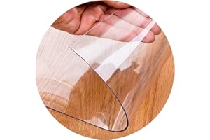 SSFMSF Protector Mesa PVC Rectangular Transparente,Cubierta Transparente Impermeable Protector Alta Temperatura Resistente Aceite,Ideal para Cocina,Soporte De Personalización