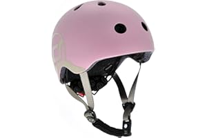 ‎SCOOT & RIDE Scoot and Ride Babyhelm mit verstellbaren Trägern, Mattes Finish, Größen XXS, inklusive LED-Sicherheitslicht und weicher Fleece-Polsterung für zusätzlichen Schutz