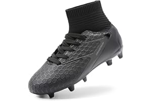 DREAM PAIRS Chaussures de Football Garçons Spike Crampons pour Filles Respirantes Chaussures D'entraînement