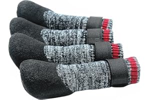 Mihachi Dog Socks Rubber Sole Paw Protectors with Velcro Straps Traction Control Anti-Slip Waterproof Boots Winter Paw Protectors