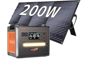 SUPERPLAY SOLARPLAY Estacion de energia portatil 2500W, 2300Wh Generador solar portatil Batería LiFePO4 Generador electrico,para Camping,Autocaravana,RV,Viajes,Emergencia por Fallo de (2500W+200W)