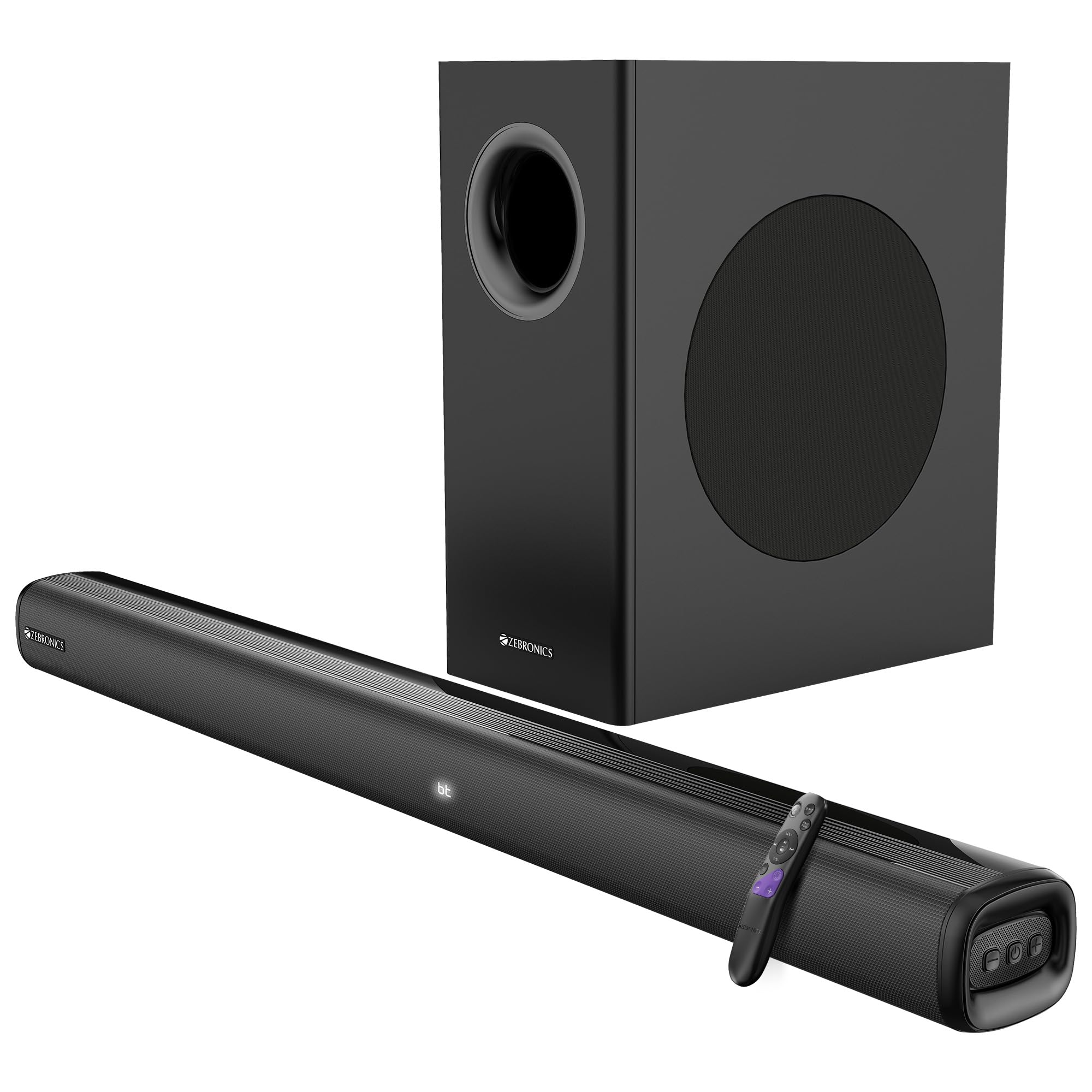 ZEBRONICS Juke BAR 4100 Soundbar, 200 Watts, Virtual 5.1, Quad Driver Soundbar, 6.5" Subwoofer, Wall Mountable, Bluetooth v5.0 | HDMI (ARC) | Optical in | USB | AUX