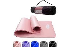 ACTIVE FOREVER Tappetino per yoga da donna, tappetini per yoga in schiuma NBR da uomo, tappetino per esercizi antiscivolo ad alta densità con borsa da viaggio gratuita