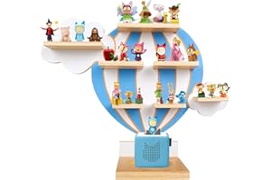 SOSISUL Tonie Regal Heißluftballon & Wolken – Wandregal oder stehend für Toniebox & Figuren, Toniebox Regal für Mädchen & Jungen, Perfekte Aufbewahrung im Kinderzimmer, Zubehör für Toniebox Starterset, Blau