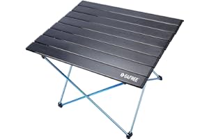 G4Free Lightweight Portable Camping with Aluminum Table Top and Carrying Bag Folding Table Compact Roll Up Tables for Outdoor Camping Hiking Picnic Beach BBQ Home Use Easy to Clean