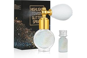 AOOWU Spray Purpurina Cuerpo y Pelo, Glitter Spray de Polvo de Hadas Maquillaje, Purpurina Corporal de Maquillaje Festival, Purpurina Polvo para Purpurina Maquillaje de Cabello Cara Corporal