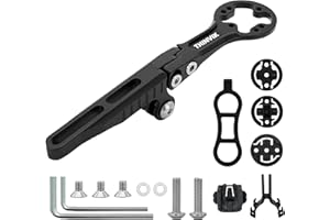 Thinvik Support de guidon intégré réglable pour vélo Wahoo Garmin Bryton Series pour caméra GoPro Combo et support de phare