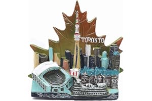 MUYU MAGNET Calamita da frigorifero 3D Toronto Canada, souvenir da viaggio, decorazione per la casa e la cucina, adesivo magnetico Toronto Canada, collezione di magneti per frigorifero