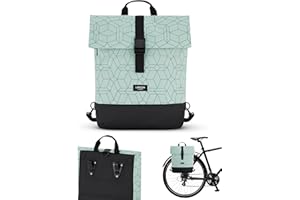 LARKSON Sacoche Vélo Menthe - Tammo Bike - Sac à Dos Multifonctionnel 2 en 1 & Sacoche Arrière Bicyclette - Hydrofuge
