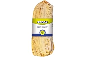 TENAX Rafia Naturale 150 g, Legatura per Piante e Giardinaggio, Artigianato, Fai da Te, Decorazione e Legature Confezioni Regalo
