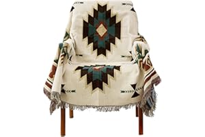 ‎HOORDRY HOORDRY Sofaüberwurf für 1-Sitzer, Boho Doppelseitig Sofadecke mit Fransen, Verschleißfeste Dekorativ Sesselüberwurf 130×180CM, Kann als Sofa Cover, Sofa Überzug, Sofaschoner