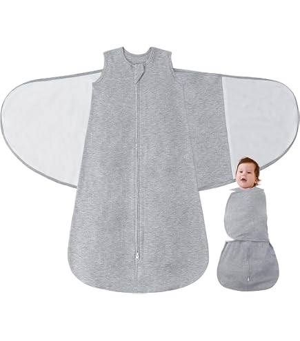 IPENNY Baby Swaddle Pucksack Schlafsack Verstellbar Elastisch Baumwolle Klettverschluss Wickeldecke Pucktuch Winter Dicker Warme Pucktuch ab 1 Jahre Baby