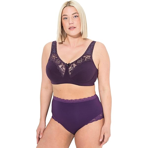 Ulla Popken Bügel-BH Soft-BH ohne Bügel brete Träger Cup C - E