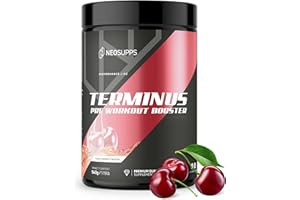 ‎NEOSUPPS NEOSUPPS Pre Workout Terminus XXL Cola Kirsche 540g, Booster Fitness & Gym, Pre Workout Booster vegan, Pump & Fokus, geprüfte Qualität, 8.000 mg L-Citrullin, 20 Portionen